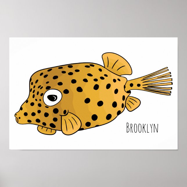 Affiche Illustration de boxfish jaune (Devant)