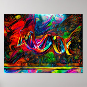 Affiche Illustration de brin d'ADN
