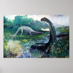 Affiche Illustration de Brontosaurus