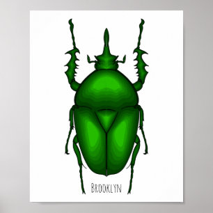 Affiche Illustration de bug Mecynorhina torquata