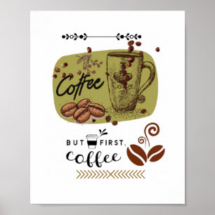 Affiche Illustration de café