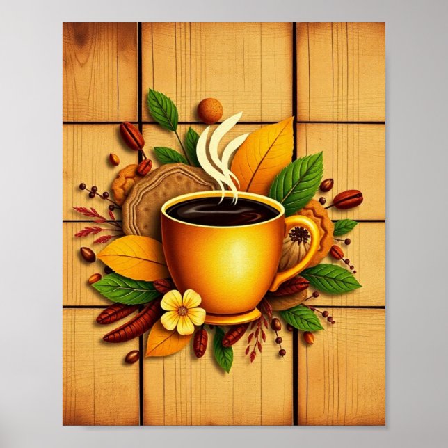 Affiche Illustration de café moderne (Devant)