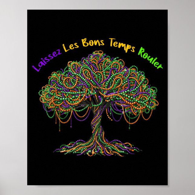 Affiche Illustration de Carnaval d'Arbre de Perles de Mard (Devant)