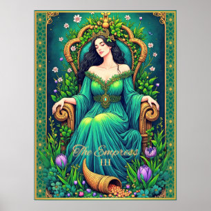 Affiche Illustration de carte de tarot, L'Impératrice