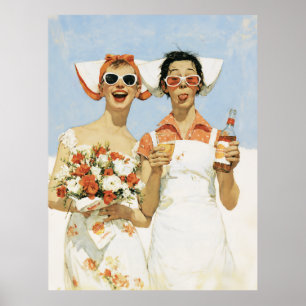 Affiche Illustration de célébration de demoiselles d'honne