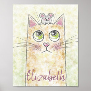 Affiche Illustration de Chat et Souris