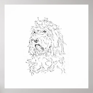 Affiche Illustration de chien, Cockapoo d'art mural