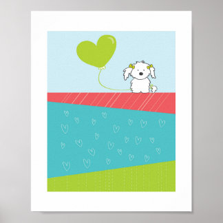 Affiche Illustration de chien mignon | Art animalier pour