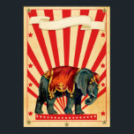 Affiche Illustration de cirque vintage Art Antique<br><div class="desc">Annonce de divertissement vintage</div>