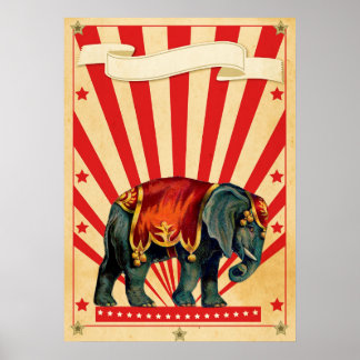 Affiche Illustration de cirque vintage Art Antique