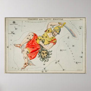 Affiche Illustration de constellation vintage