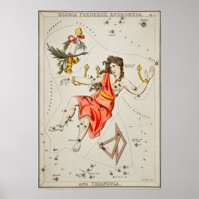 Affiche Illustration de constellation vintage (Devant)