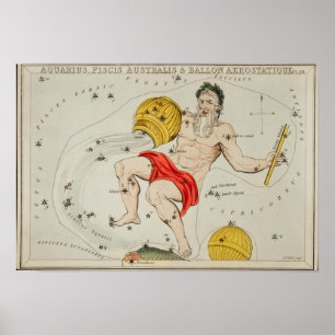 Affiche Illustration de constellation vintage