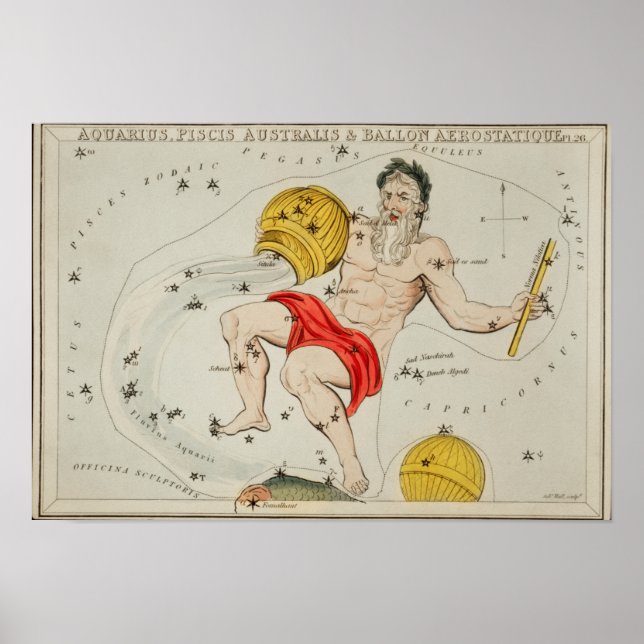 Affiche Illustration de constellation vintage (Devant)