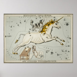 Affiche Illustration de constellation vintage