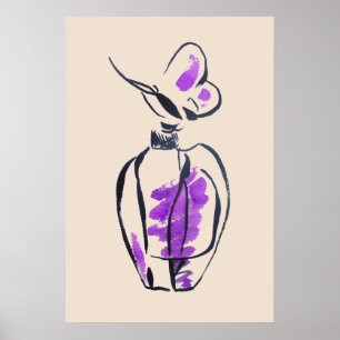 Affiche Illustration de couleur pour aquarelle de mode de