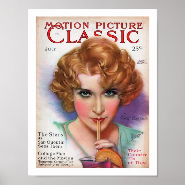AFFICHE ILLUSTRATION DE COUVERTURE DE MAGAZINE DES ANNÉES  (Devant)