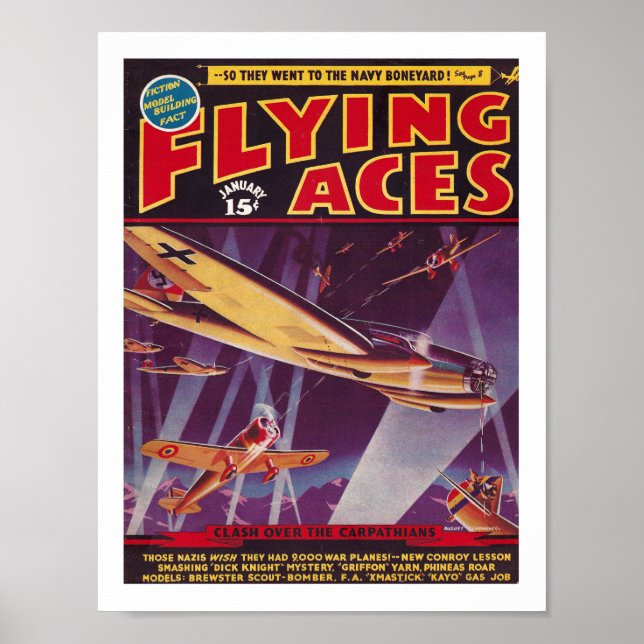 AFFICHE ILLUSTRATION DE COUVERTURE DE MAGAZINE VINTAGE 193 (Devant)