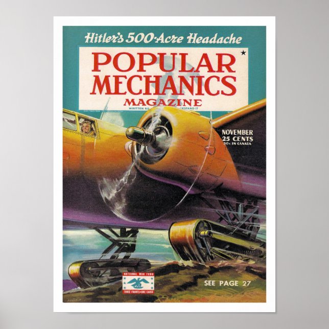 AFFICHE ILLUSTRATION DE COUVERTURE DE MAGAZINE VINTAGE 194 (Devant)