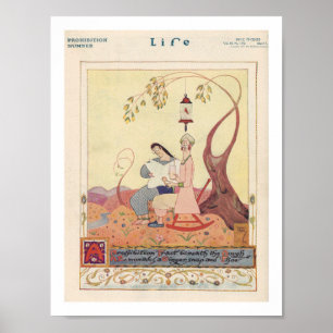 AFFICHE ILLUSTRATION DE COUVERTURE DE MAGAZINE VINTAGE DES