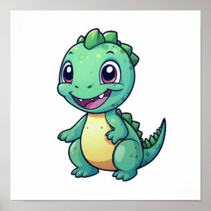 Affiche Illustration de dinosaure de dessin