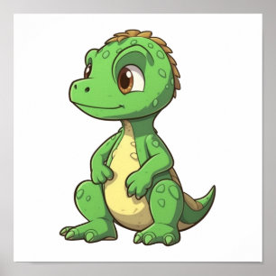 Affiche Illustration de dinosaure de dessin