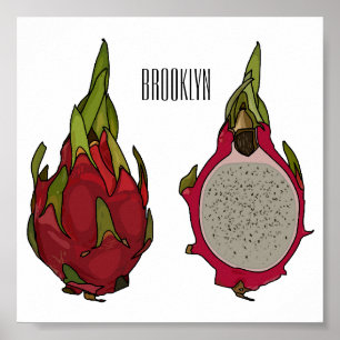 Affiche Illustration de dragon fruit