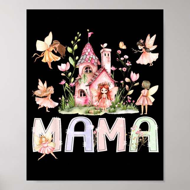 Affiche Illustration de fête d'anniversaire florale magiqu (Devant)