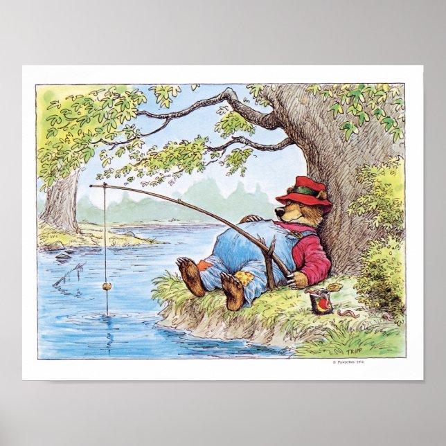 Affiche Illustration de Finshin' Bear par Wallace Tripp (Devant)