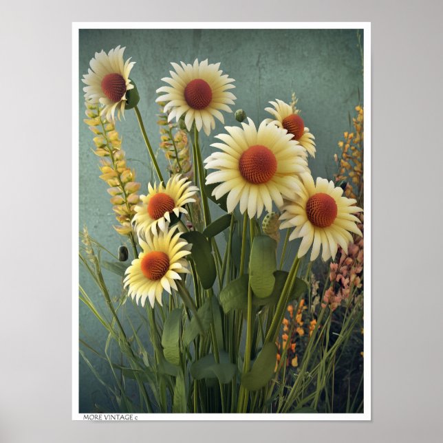 Affiche Illustration de fleurs charmantes (Devant)
