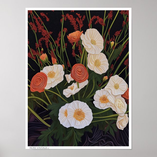 Affiche Illustration de fleurs charmantes (Devant)