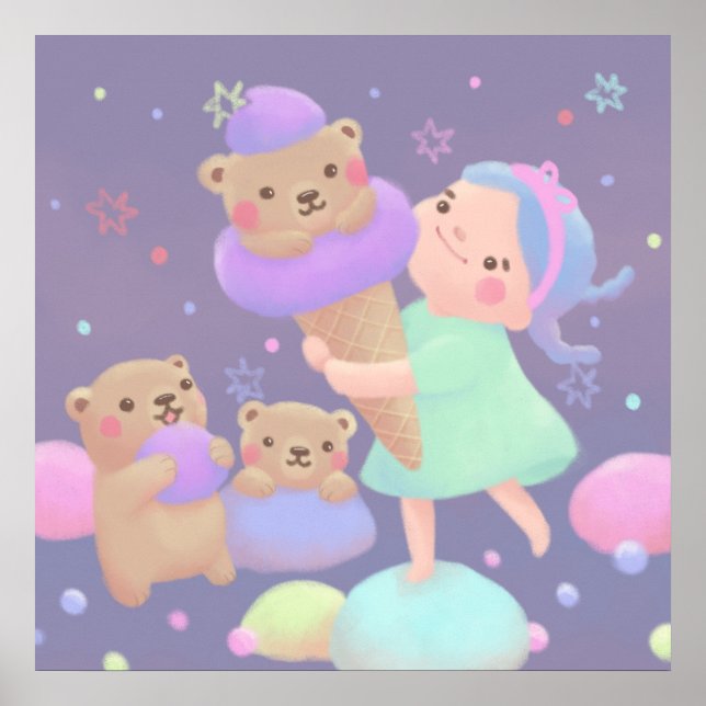 Affiche Illustration de glace Sweet Bear (Devant)
