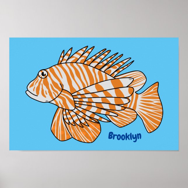 Affiche Illustration de Happy lionfish (Devant)