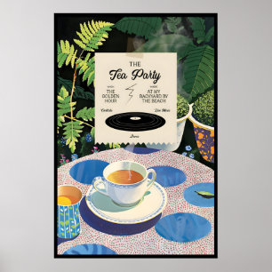 Affiche Illustration de jardin de jardin de thé