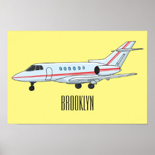 Affiche Illustration de jet privé
