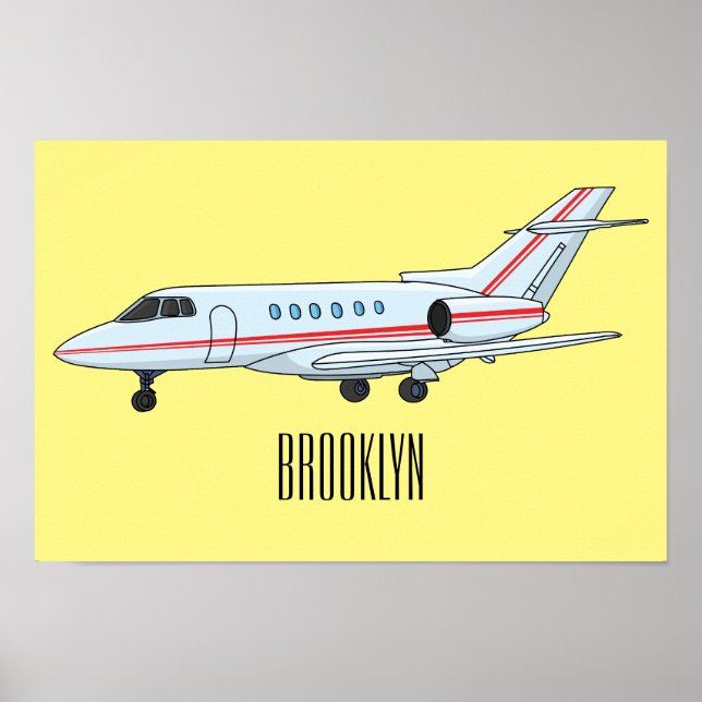 Affiche Illustration de jet privé (Devant)