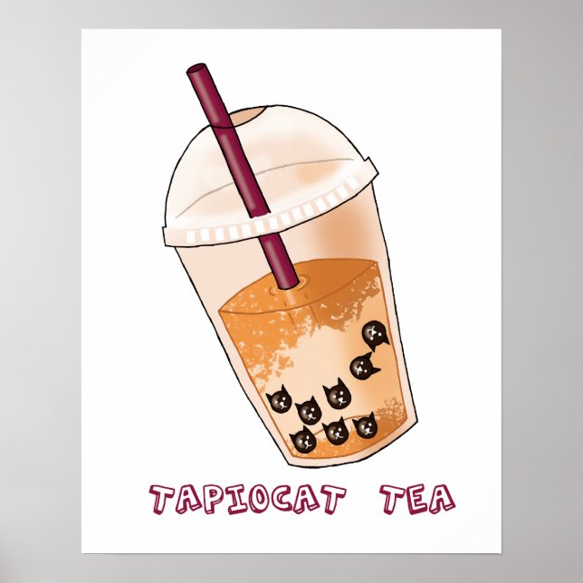 Affiche Illustration de jeu de chats amusant (Devant)