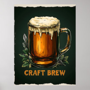 Affiche Illustration de la brasserie Icy Mug of Craft