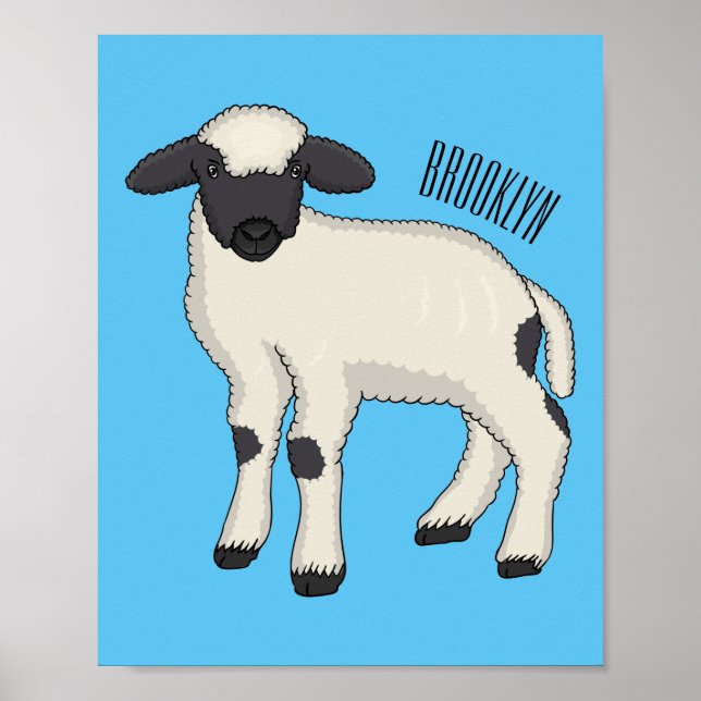 Affiche Illustration de la caricature de mouton Valais Bla (Devant)