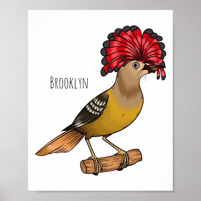 Affiche Illustration de la caricature royale d'oiseau (Devant)