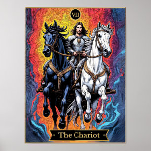 Affiche Illustration De La Carte Tarot, Le Chariot