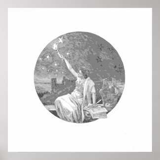 Affiche Illustration de la connaissance Lady