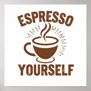 Affiche Illustration de la coupe d'expresso à vapeur