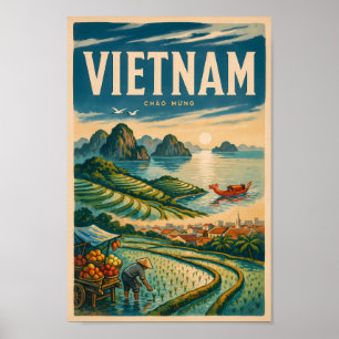 Affiche Illustration de la culture vietnamienne Art de voy