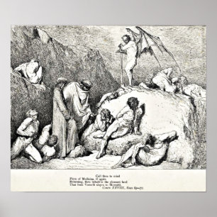 Affiche Illustration de la Divine Comédie de Dante