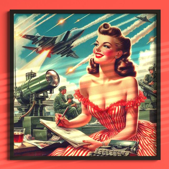 Affiche Illustration de la femme Vintage des années 1950 (Créateur téléchargé)