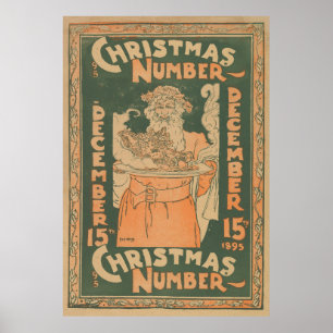 Affiche Illustration de la fête de Noël du millésime (1895