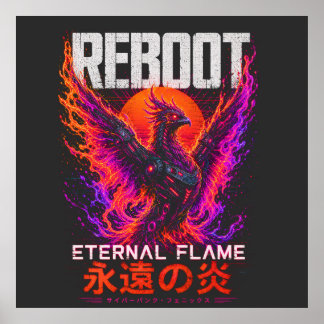 Affiche Illustration de la Flamme Éternelle – Phénix de Fe