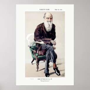 Affiche Illustration de la foire Charles Darwin Vanity