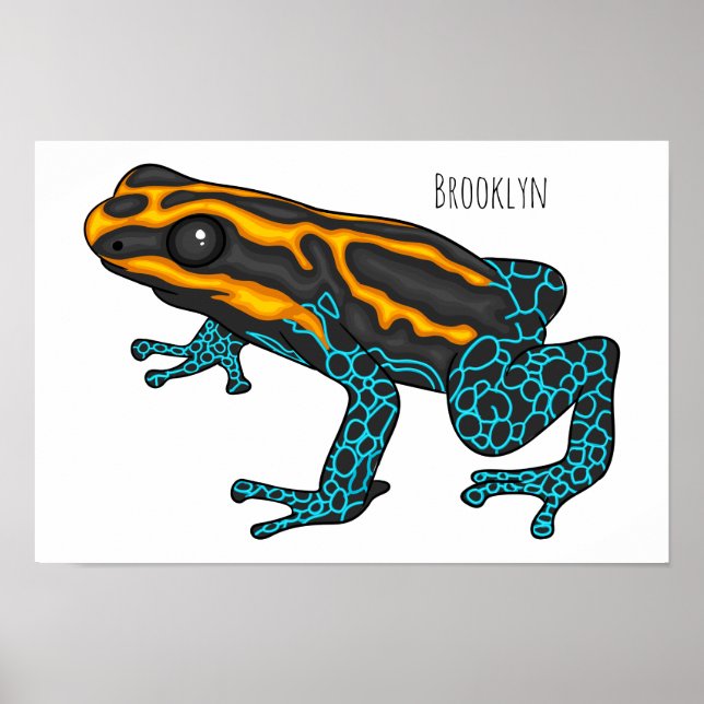 Affiche Illustration de la grenouille à fléchettes de pois (Devant)